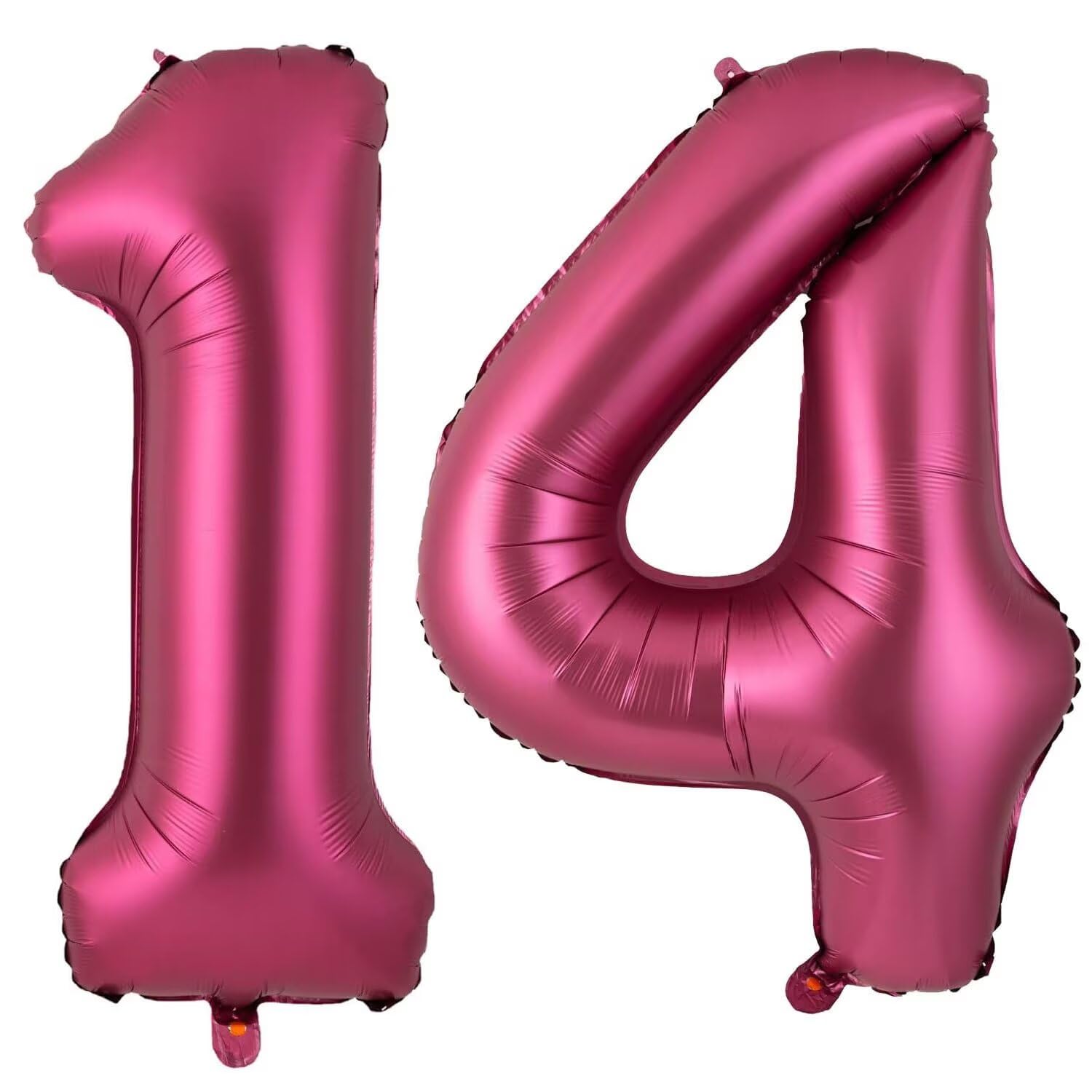 40 Inch Burgundy 14 Balloon, Wine Red Number 14 Balloons, Burgundy Large Foil Number 41 Balloons, Birthday Wedding Anniversary Baby Show Party Decoration — image 1