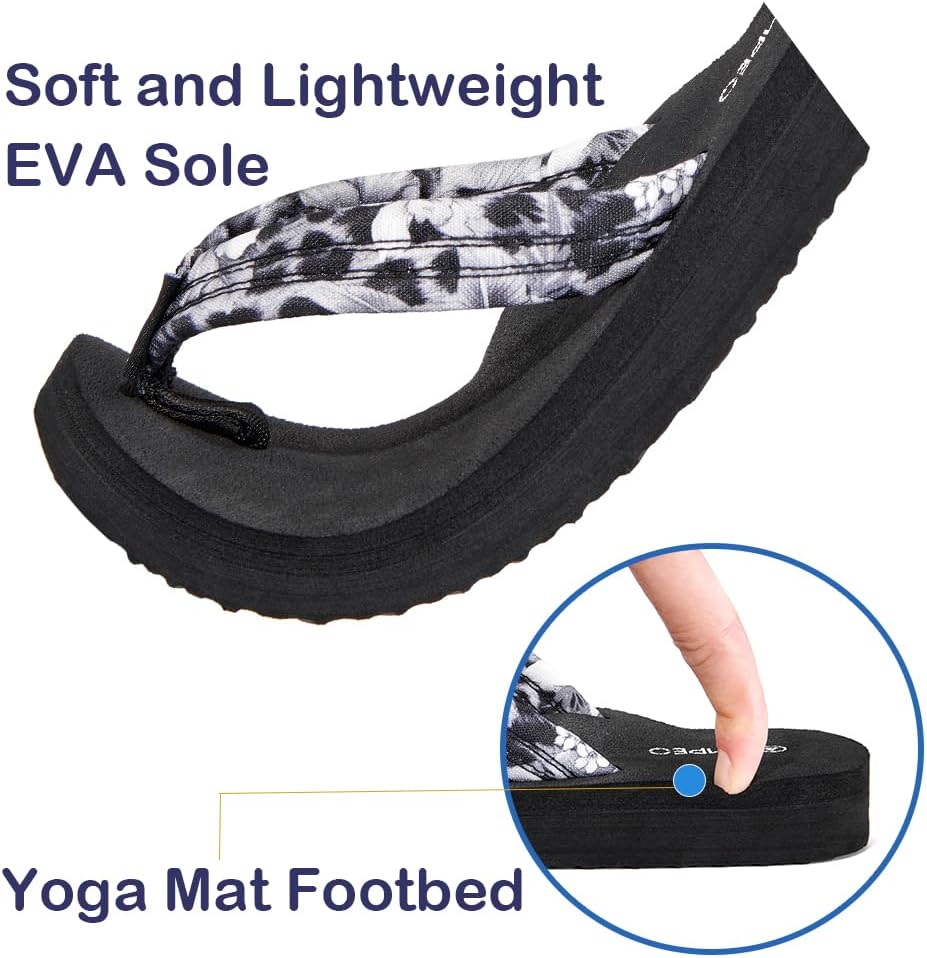 Ampeo Women's Arch Support Flip Flops Comfortable Casual Summer Beach Thong Sandals - Image 4