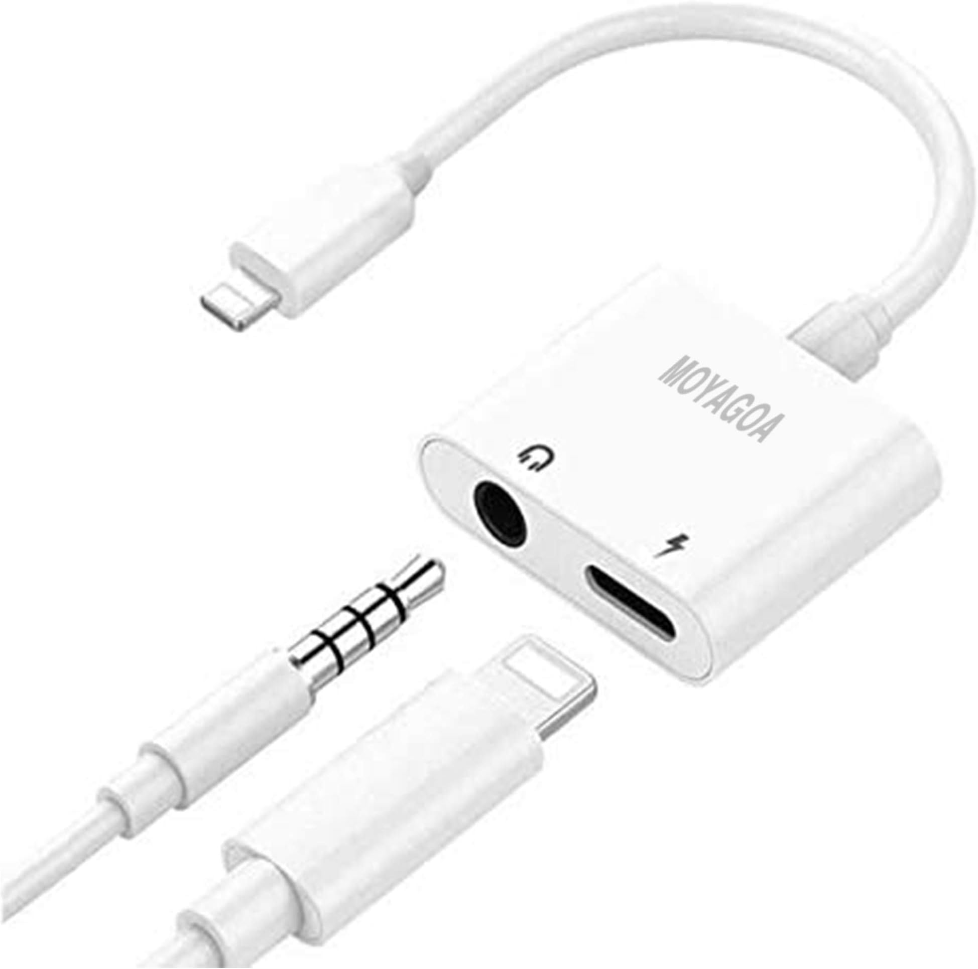 Headphone Adapter for phone 8 Adapter 3.5mm AUX Audio Jack Adapter 2 in 1 Earphone Cable Converter Compatible for phone 7/8 Plus/XR/X/XS/XS max Charging Listen Music Audio Support All iOS Systems…