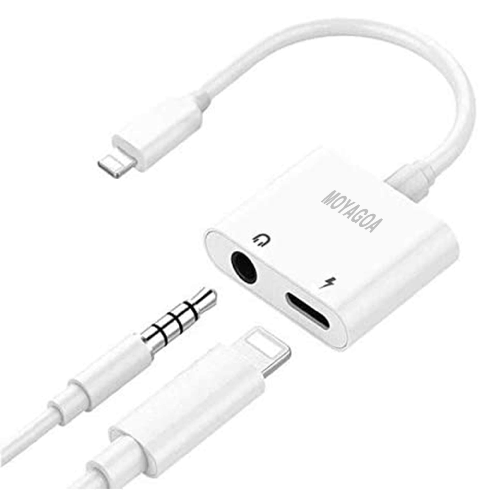 Headphone Adapter for phone 8 Adapter 3.5mm AUX Audio Jack Adapter 2 in 1 Earphone Cable Converter Compatible for phone 7/8 Plus/XR/X/XS/XS max Charging Listen Music Audio Support All iOS Systems…
