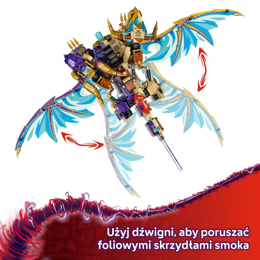 LEGO NINJAGO Arcysmok skupienia 71836 | smok ninja, zabawka akcji, prezent dla chłopca i dziewczynki 9+, przygoda ninja, 869 elementów