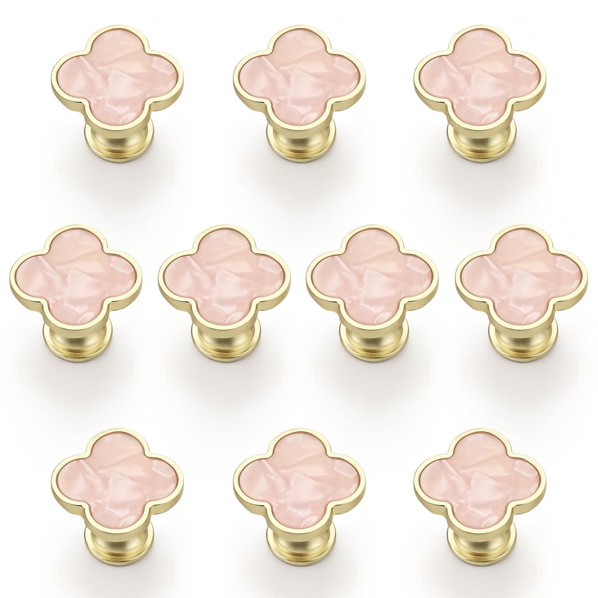 Elegant Gold & White Dresser Knobs - 6 Pack -8 Elegant Gold & White Dresser Knobs - 6 Pack -8