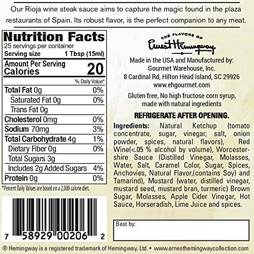 Miniatura 2 de Sabores de las salsas Ernest Hemingway, salsa de carne Matador, 12 onzas, paquete de 2, sin gluten, sin MSG, sin HFCS