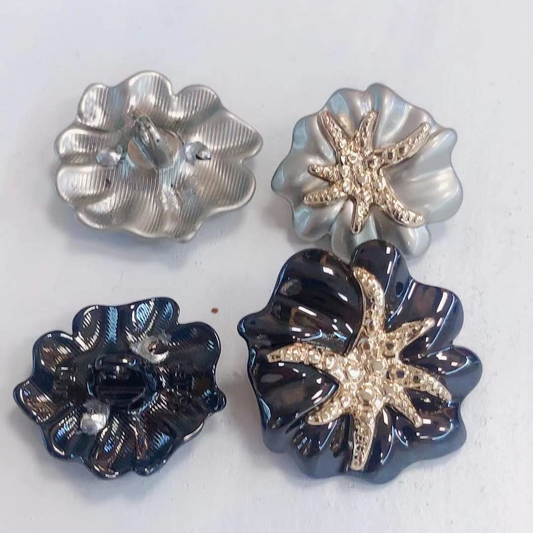 Modny metalowy guzik do ubrań, Metalowe złoto srebrne perły diamentowe guziki do odzieży damskie wiatrówka garnitur sweter płaszcz dekoracyjne robótki szycie 10 sztuk(White,25mm)