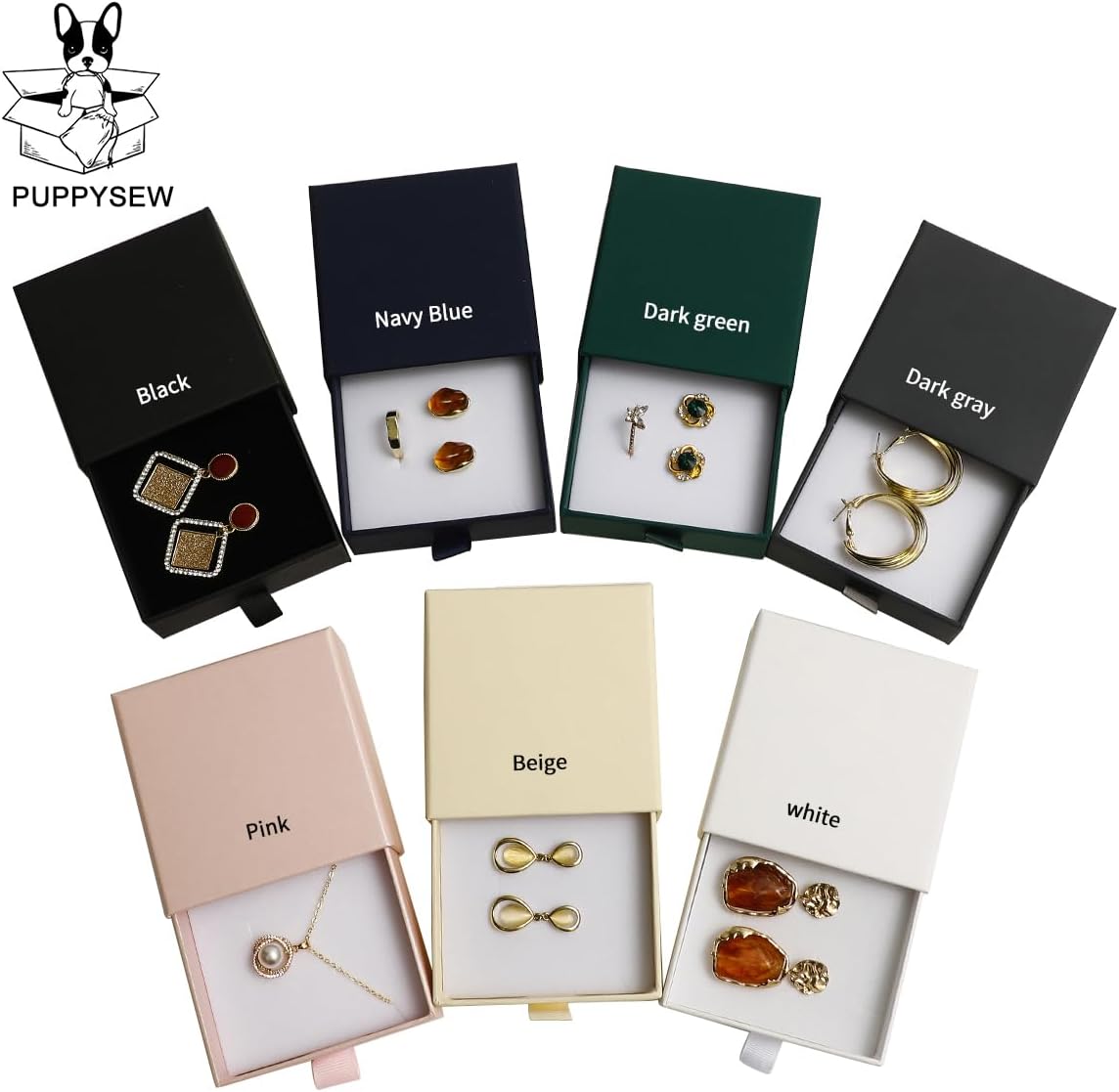 40Pcs Black Small Jewelry Boxes 3.54×3.54×1.26in Cardboard Jewelry Gift Boxes Jewelry Packaging for Small Business for Necklace Ring Bracelet Earring Display Box - Image 6