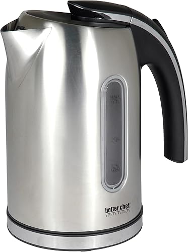Miniatura 1 de Better Chef Hervidor eléctrico inalámbrico  7 tazas  Acero inoxidable  Base giratoria de 360 grados  Apagado automático de ebullición en seco