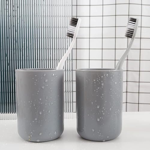Miniatura 3 de 2 soportes para cepillos de dientes, vaso para cepillos de dientes de baño, soporte para brochas de maquillaje, organizador de accesorios y soporte