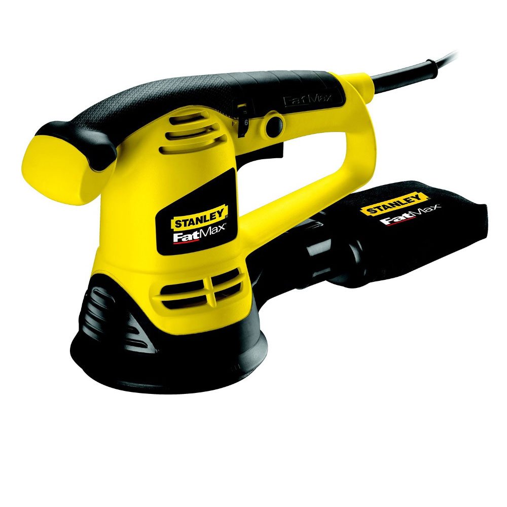 STANLEY FME440K-QS Sandpaperdora Rotorbital 480w, Velocidad 4.000-12.000 RPM, Diametro De Hoja 125mm. Incluye 3 Hojas De Sandpaper De Malla Y Case for DIYers & Professionals for Cutting and...