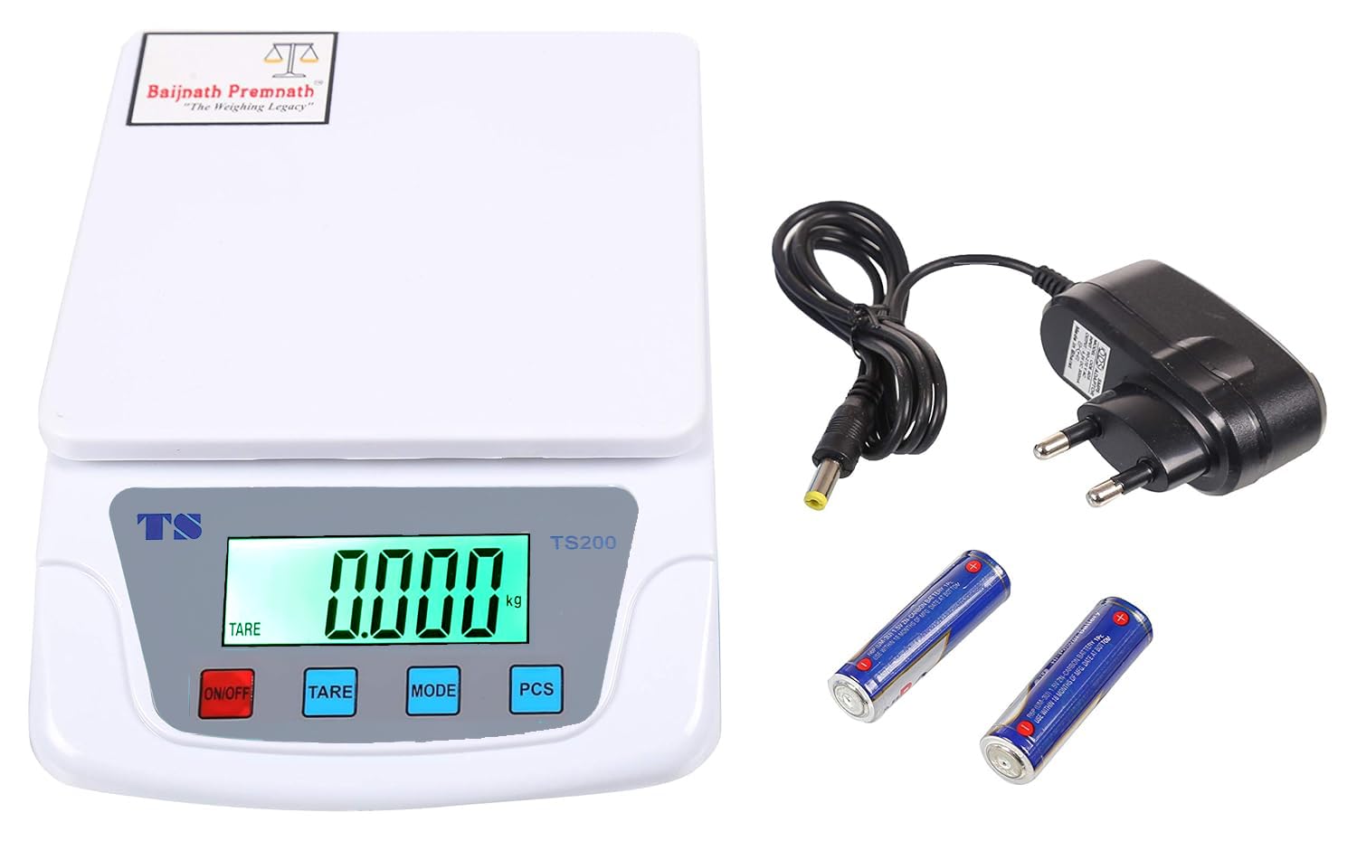 Baijnath Premnath Digital 10kg x 1g small size Premium Scale Balance Multi-purpose weight measuring machine with Adapter Weighing Scale for laboratories research purpose