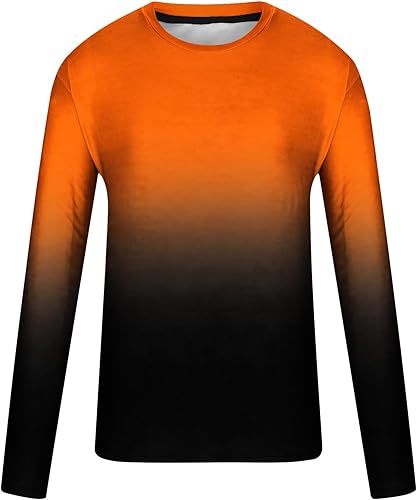 Miniatura 4 de Hombres Gradación Impreso Jersey Novedad Camiseta Suelta Casual Cuello Redondo Manga Larga Blusa Atlética Tops