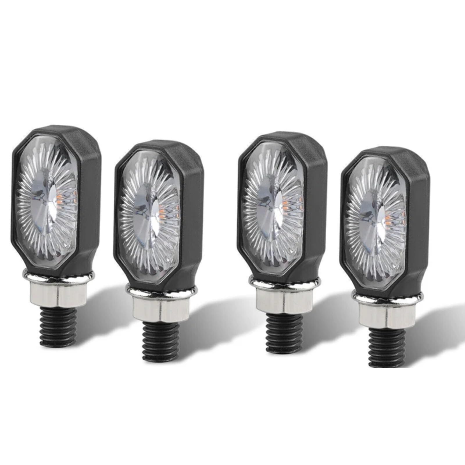 12V 10mm 2 Fili Universale Sinistra Destra Indicatore Di Direzione Moto Indicatore Lampada Ambra Lampeggiante Lampeggiante Impermeabile(4pcs)