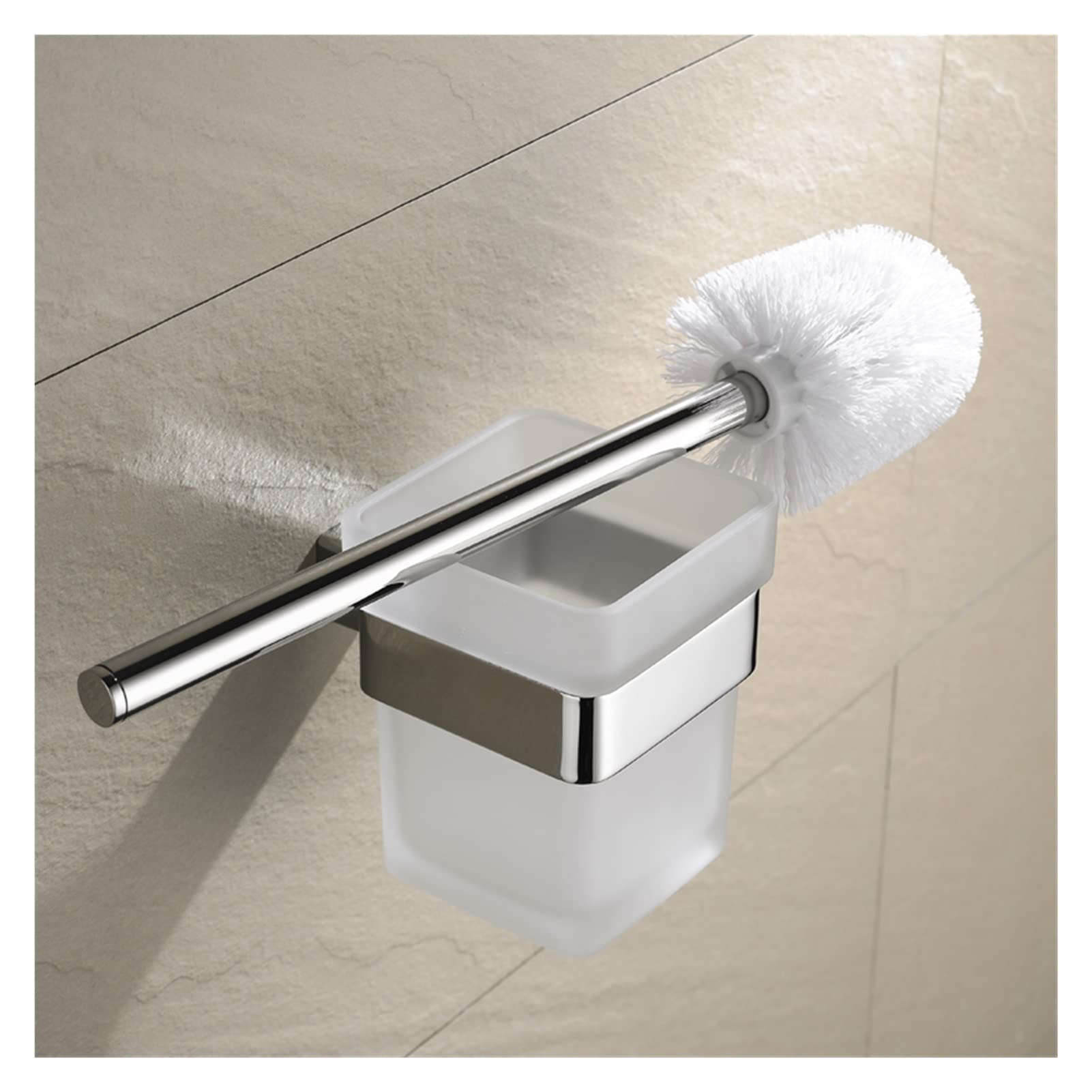 Cepillo de baño Cuadrado, Cepillo de Pared de Vidrio, Cepillo Sanitario, desatascador de Inodoro, Accesorios de baño, Funda de Almohada de Seda