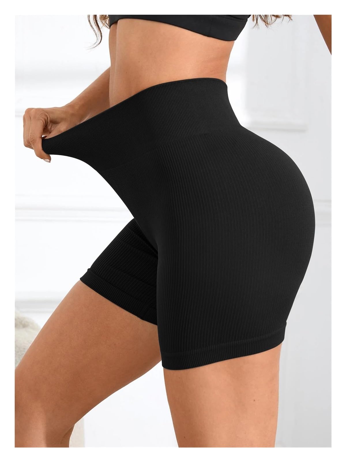 Yoga Pantaloncini Pantaloncini Sportivi a Vita Alta da Donna, Leggings da Yoga, Abbigliamento Sportivo da Donna for Interni ed Esterni(Beige,S)