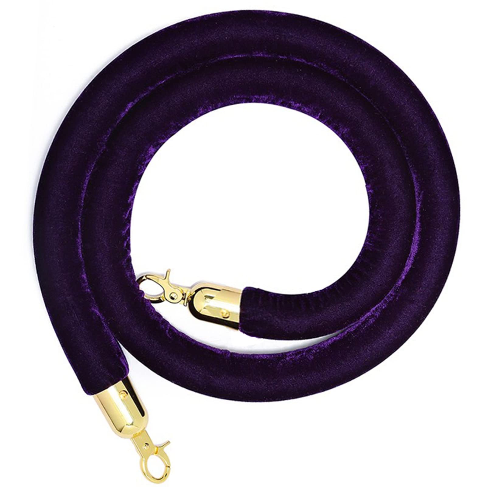 ZBBGTJK 5ft Crowd Control Stanchion Rope Thick Purple Orchid Queue Ber with Silver Hooks Post Rope for Event Line Management Safety & Queueing Solutions