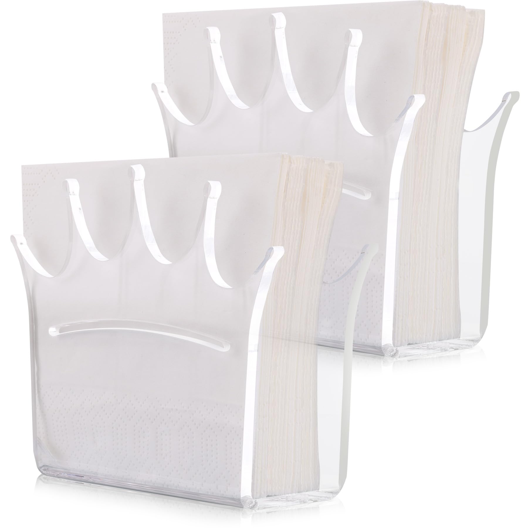 (2Packs) Napkin Holders, Heavy Duty Clear Acrylic Table Napkin Holder, Modern Kitchen Decor Accessories