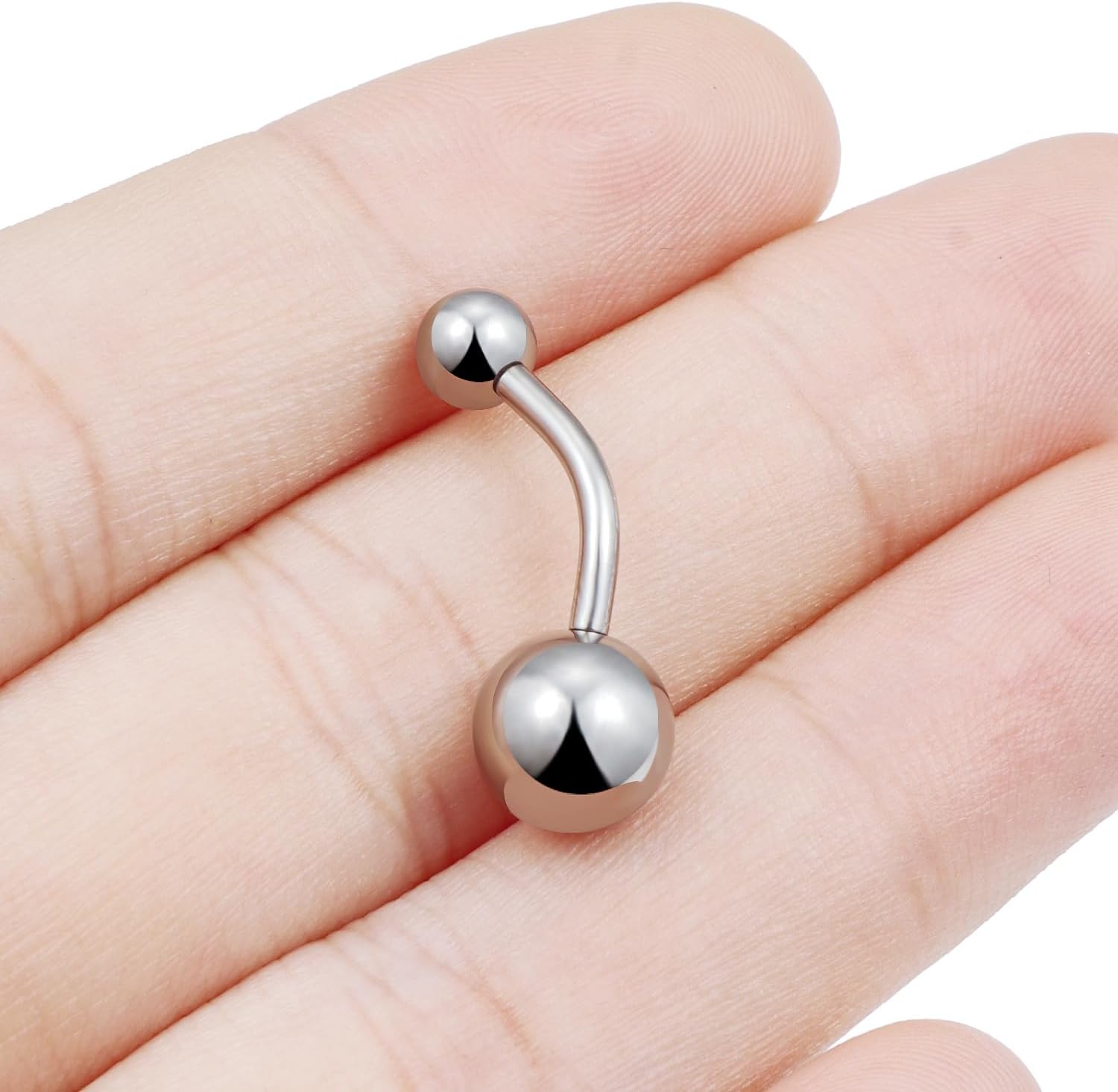 Ftovosyo Extra Long Titanium Belly Button Rings 14G 16G Navel Rings Internally Threaded Belly Rings For Women Belly Bars 8mm 10mm 12mm 14mm - Image 4