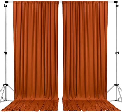 AK TRADING CO. Cortinas para fondo de poliéster negro, de 10 x 10 pies, paneles de cortina con bolsillos para la barra, decoración para ventana,