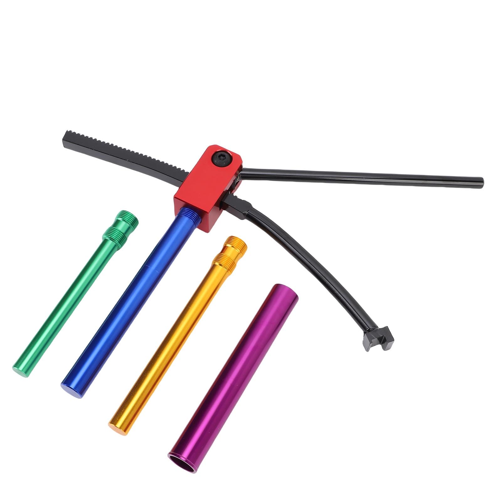Ejoyous Herramienta para Cambiar Neumáticos de Moto de Cross, Kit de de Neumáticos de Aluminio con Piñón de Cremallera, Varillas de 15 a 25 Mm, Se Adapta a Ruedas de 16 a 21 Pulgadas para Conductores