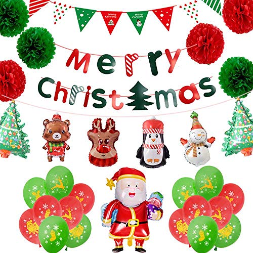 Green Silver Christmas Tree And Elk Shaped Merry Christmas Table Confetti Unisex