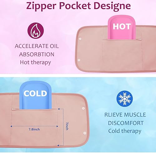 Miniatura 5 de Paquete de 4 compresas de aceite de ricino orgánico reutilizables para desintoxicación del hígado, tiroides, pecho, inflamación, aceite de ricino