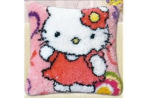 Artistic Unicorn Latch Hook Pillow Cover Kit for Crafting