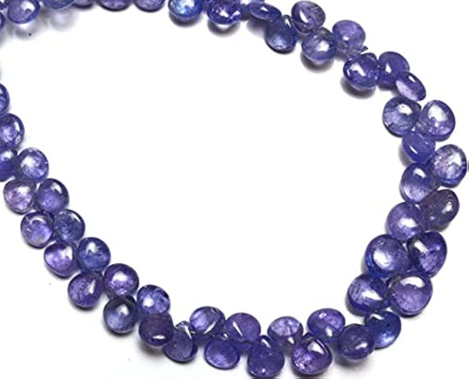Tanzanite naturelle perles cœur sans aspérité pour éviter d'irriter la peau