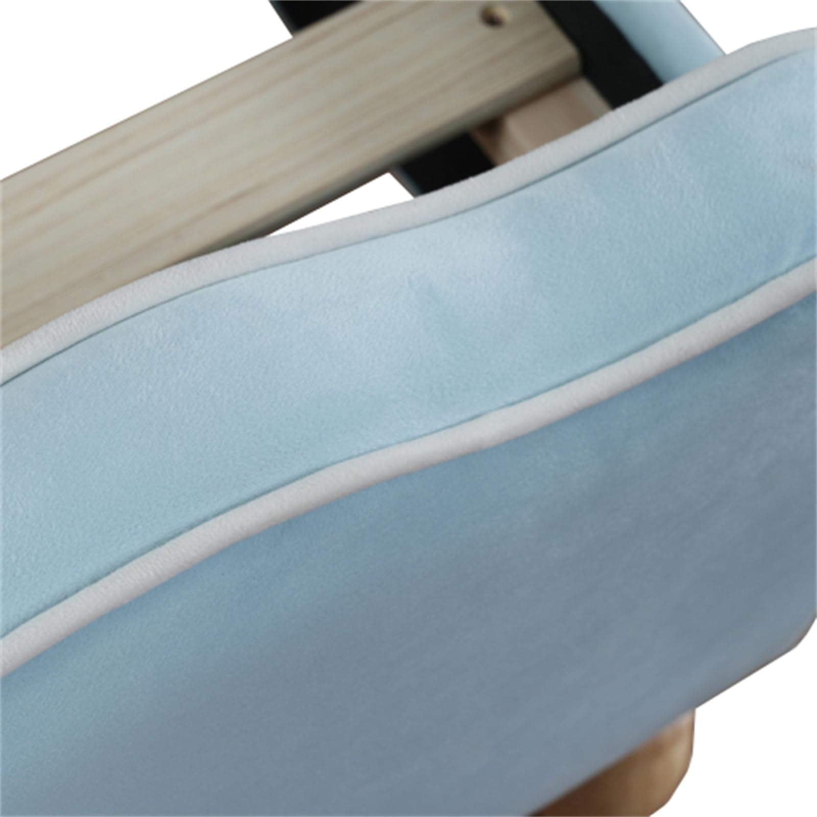 Letto imbottito con testiera e pediera ondulati, design europeo, 140 x 200 cm, rete a doghe in legno, per adulti e ragazzi