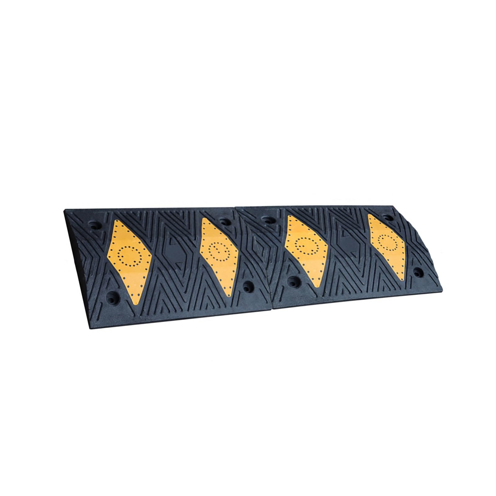 ZHANGGL Speed Bumps,Channel Modular Traffic Driveway Speed Bump Hump,For Asphalt Concrete Garage Gravel Roads，96X30X4Cm