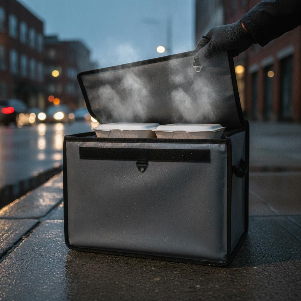 Bolsa Reparto Aislada para Alimentos, Bolsa Térmica Aislada para Entrega, para alimentos fríos, 30 litros (40 * 30 * 30cm)