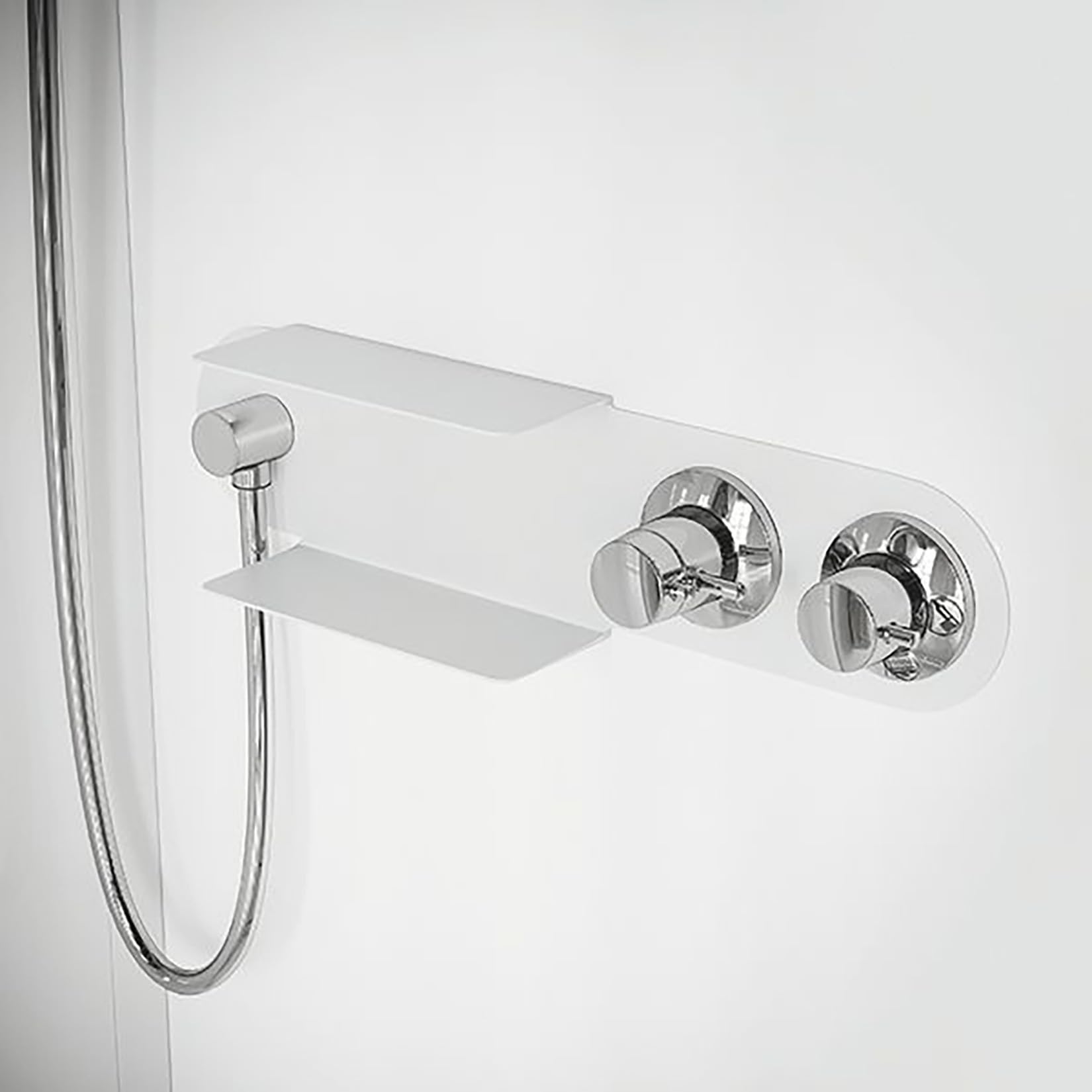 Novellini Media Glass A Standard 100 x 70 cm Cabina ducha multifunción apertura 2 puertas correderas montaje ángulo derecho izquierdo mezclador mecánico cristal transparente perfil blanco altura 210