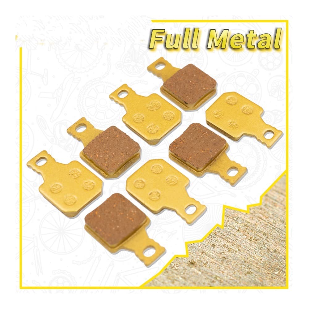 4 Paar Fahrrad Scheibenbremsbeläge Bremssattel Gold Vollmetall Für Magura Für MT5 Für MT7 Scheibenbremsbelag