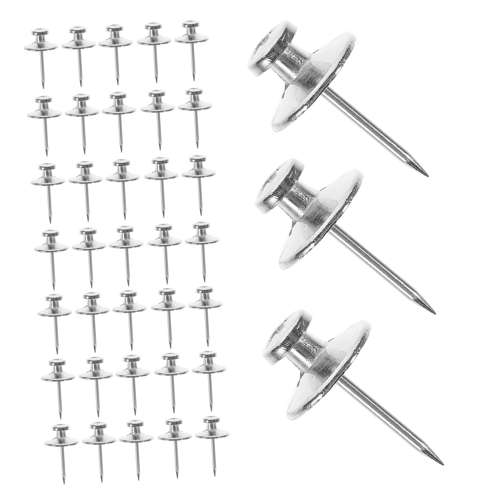 DOITOOL 5 Sätze Reißzwecke Aus Metall Thumbtacks Korkboard Stecknadeln Für Die Karte Bulletin -Brett Korkplatte Kompakter Druckstift Zarte Reißnägel Zinklegierung Silber 30 Stück * 5