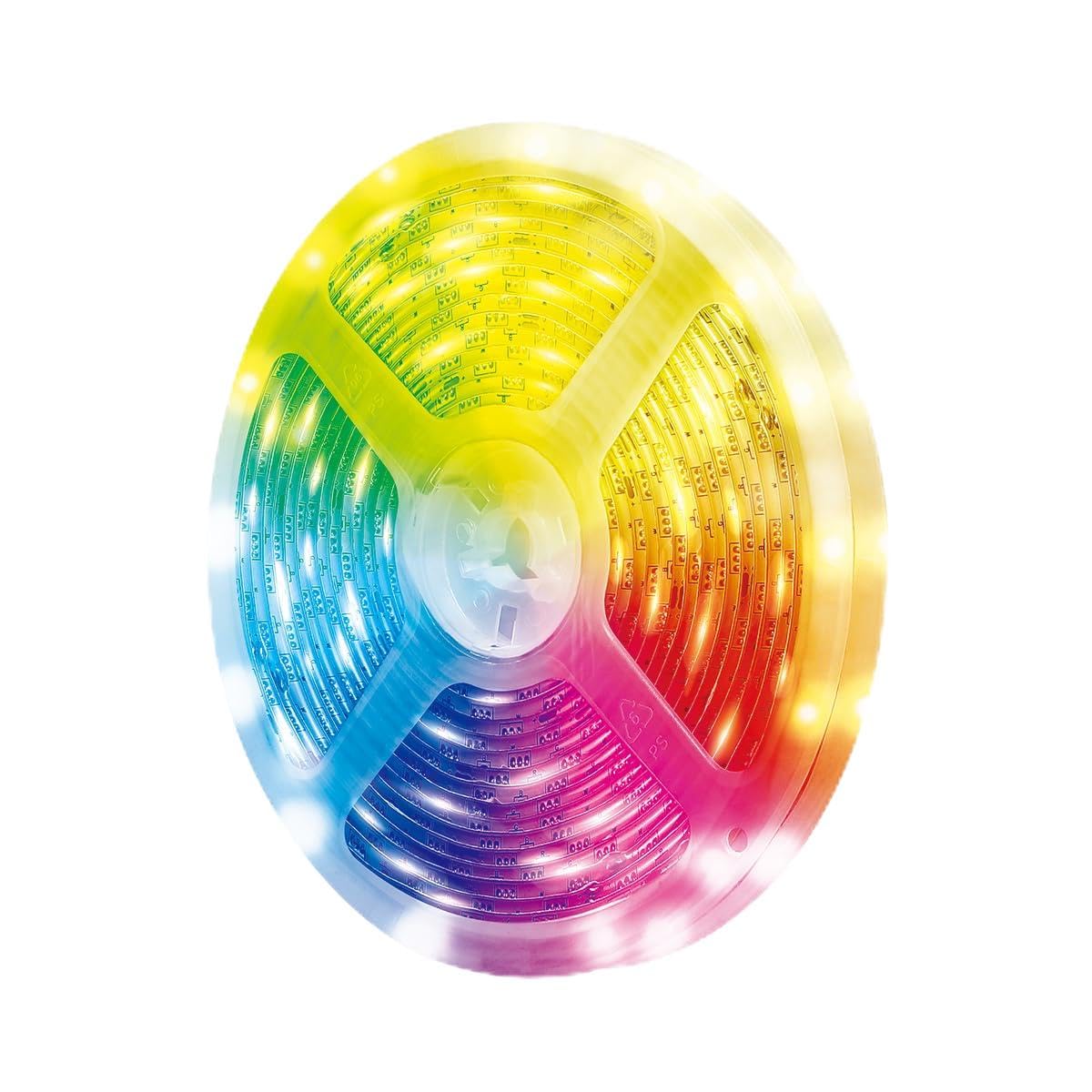 LogiLink SH0127 - Wi-Fi Smart Home taśma LED RGB + W, samoprzylepna, 300 lm, kompatybilna z Tuya, obsługuje Amazon Alexa i Google Home, 5 m