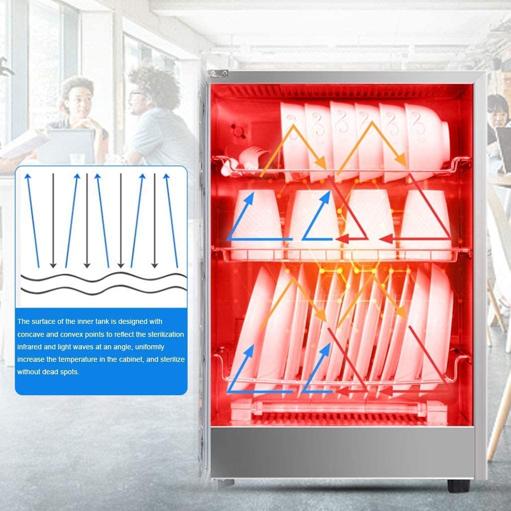 Secador de platos y esterilizador multifuncional, estante de secado de aire caliente para T y botellas, ahorro de espacio para el hogar, escurreplatos y desinfectante eficaz
