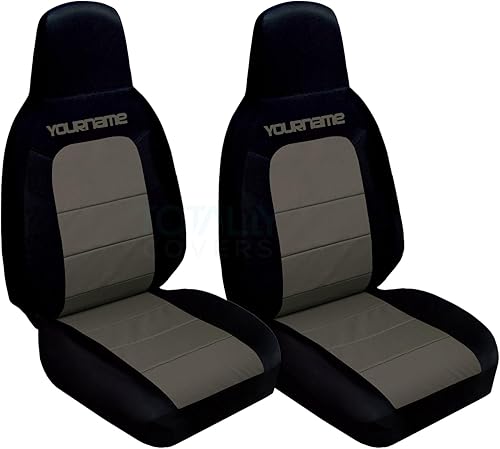 Miniatura 4 de TOTALLY COVERS Compatible con fundas de asiento de 2 tonos para Mazda MX-5 Miata 2006-2015 con tu nombretexto negro y rojo (21 colores) para