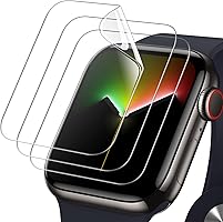 JETech Screen Protector for Apple Watch Series 8/7 41mm, Flexible TPU Film, Anti-Scratch HD Clear, 3-Pack