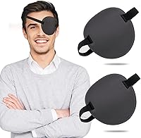 Vista 10 de 2 parches oculares ajustables para tratar la ambliopía u ojo vago, válidos para el ojo derecho o izquierdo, color negro