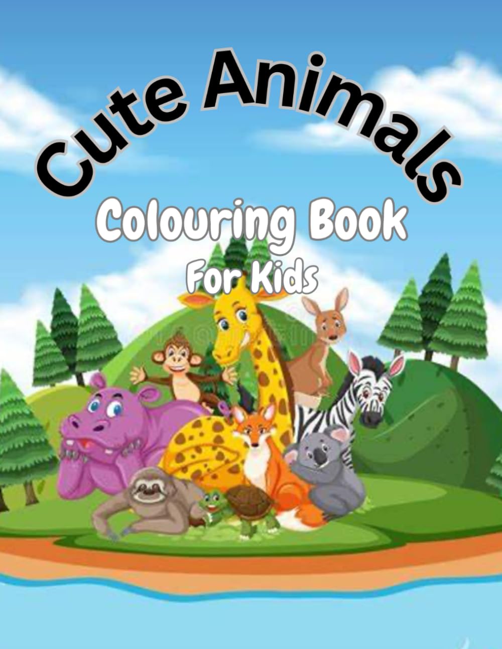 Cute Animals Coloring book: A Creative Adventure For Little Animal Lovers