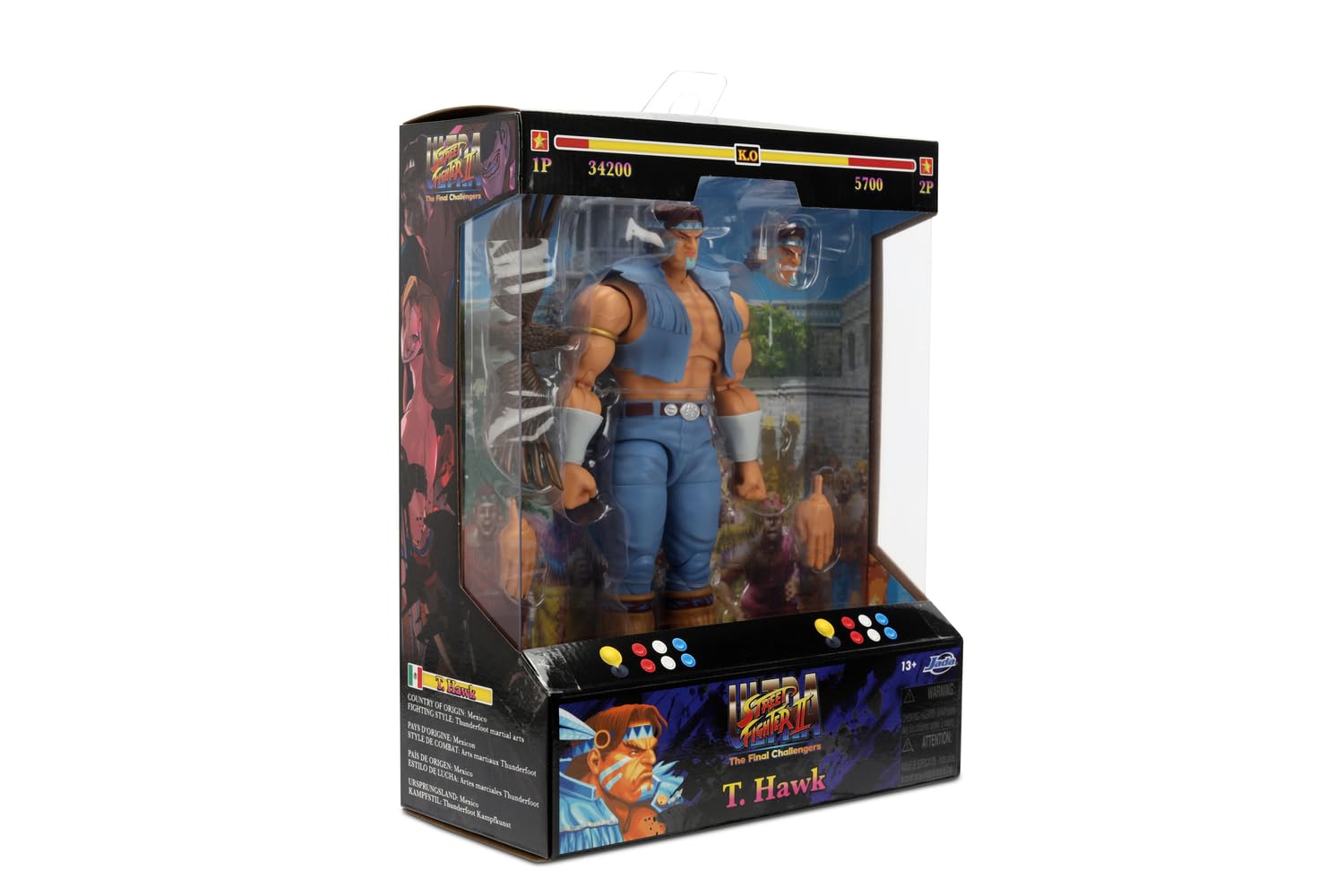 Jada Street Fighter II Figura T. Hawk 17 cm Articulada con Accesorios Intercambiables, Figura Acción Coleccionable Capcom +13 Años (9335739314R00)