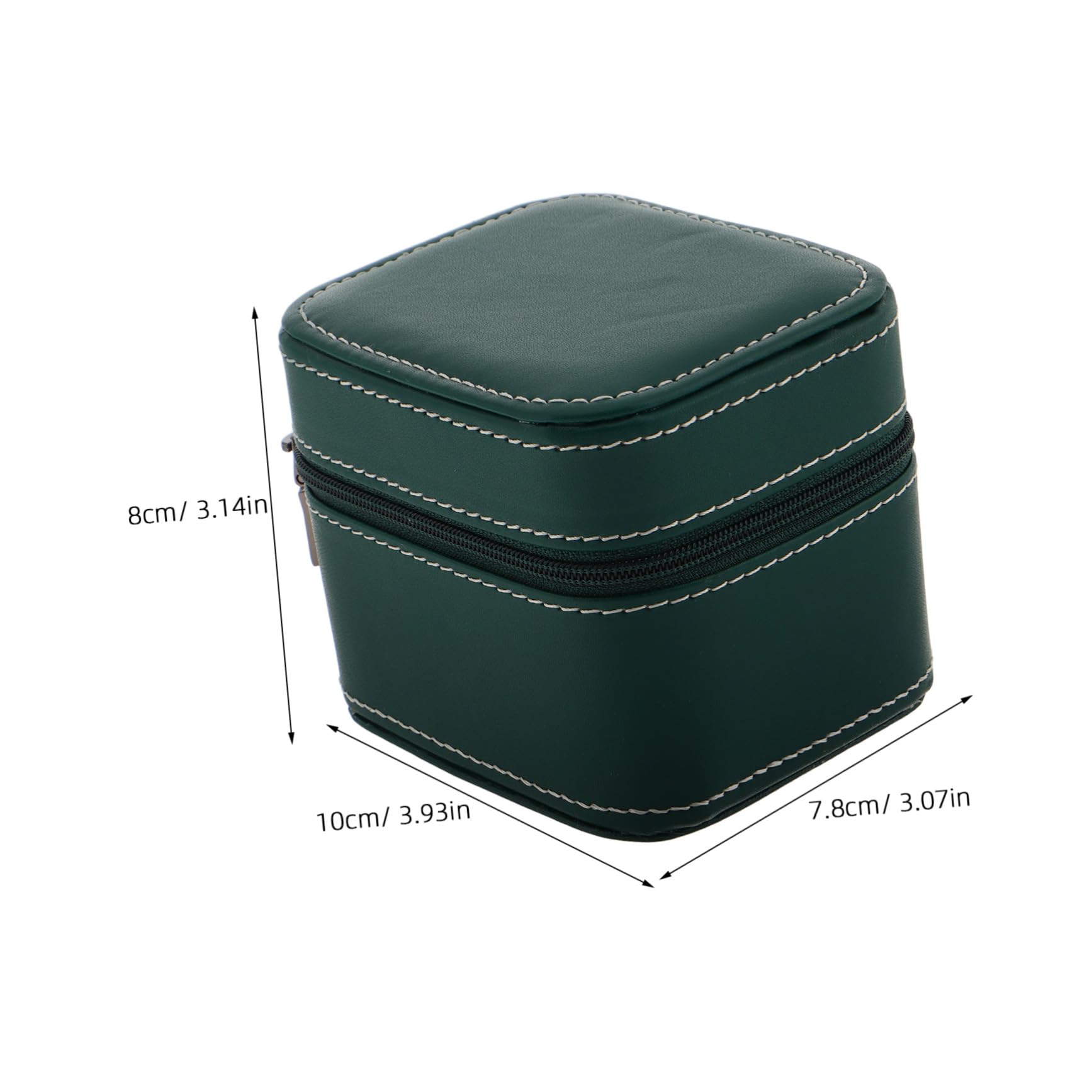 BESPORTBLE Watch Box Watch Storage Case Watch Carrying Case Pocket Watch Holder Watch Accessories Men's Watch Case Watch Holder Organizer for Men Travel Watch Case Wood Watch Case Green Pu