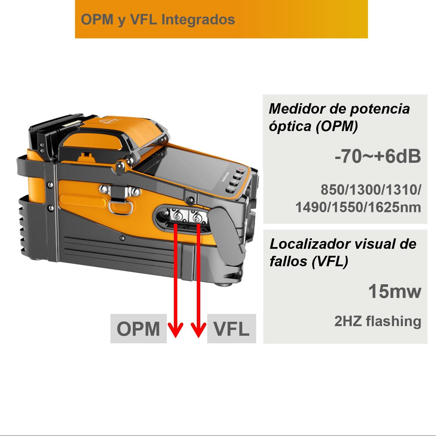 Fusionadora Fibra Optica AI-9 Fusion Splicer Rápido 5 segundos Empalme 15 segundos Calentamiento con vídeos tutoriales, Fusionadora de fibra optica para FTTH y proyectos de empalme de cables
