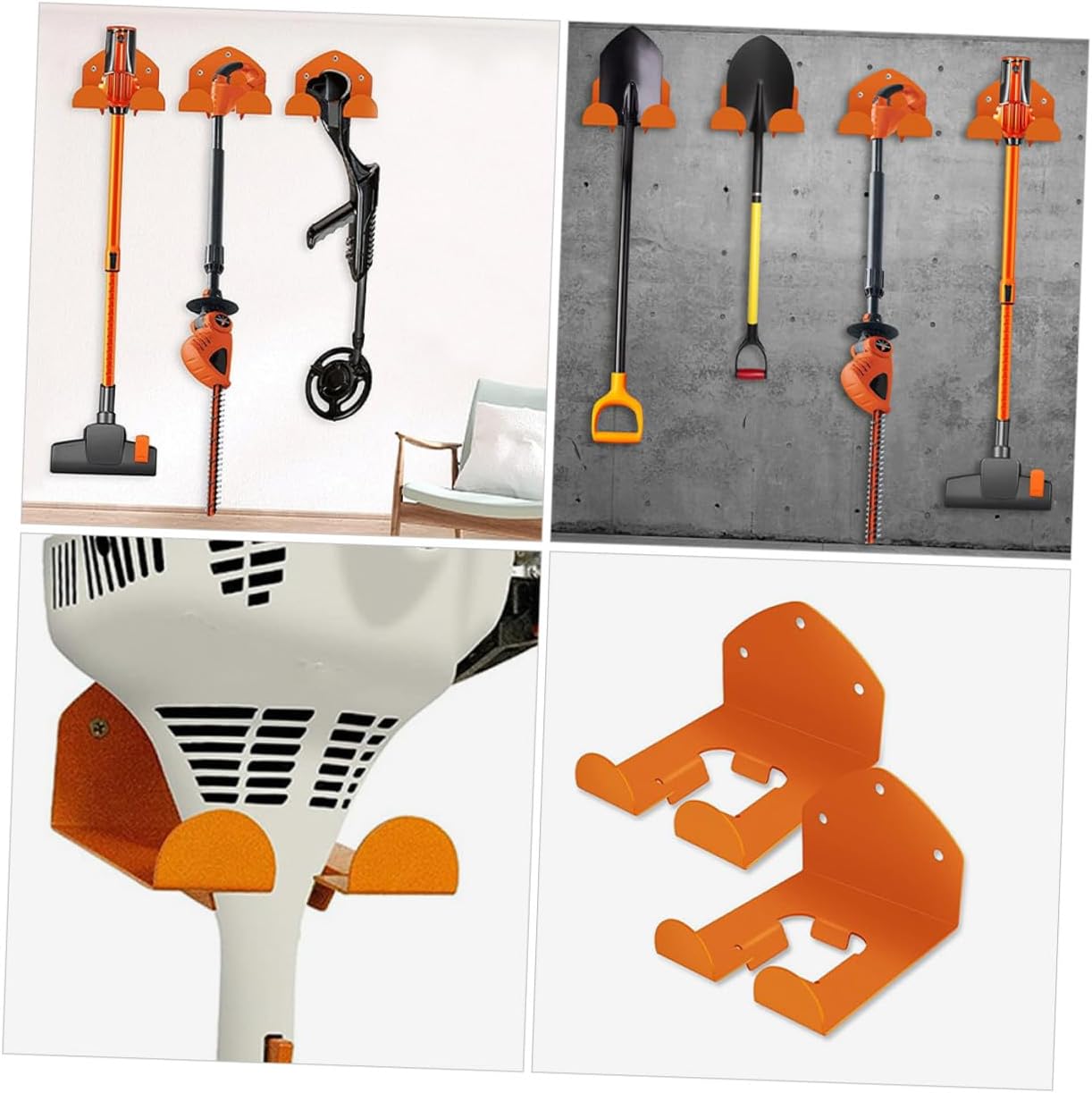 Heavy Duty Wall Hooks Garage Storage Hangers for Yard Equipment and Outdoor Tools, Wall Mount Heavy-Duty Hooks Set of 2 for Garage Organization