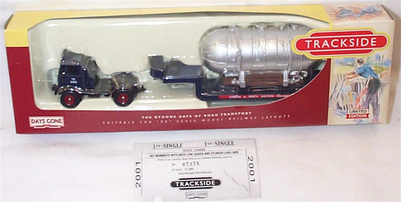 Days Gone trackside AEC mammoth with artic low loader & cylinder load lner 00" scale railway limited edition diecast model