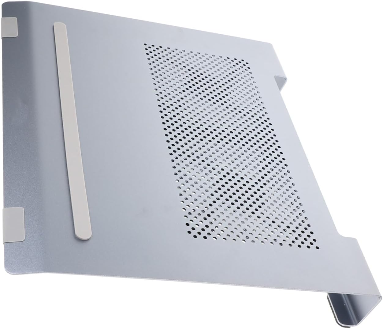 Aluminum Alloy Laptop Cooler Stand with Quiet Fan Cooler Pad, Adjustable Height Notebook Cooling Pad for Gaming and Office Use, Gray