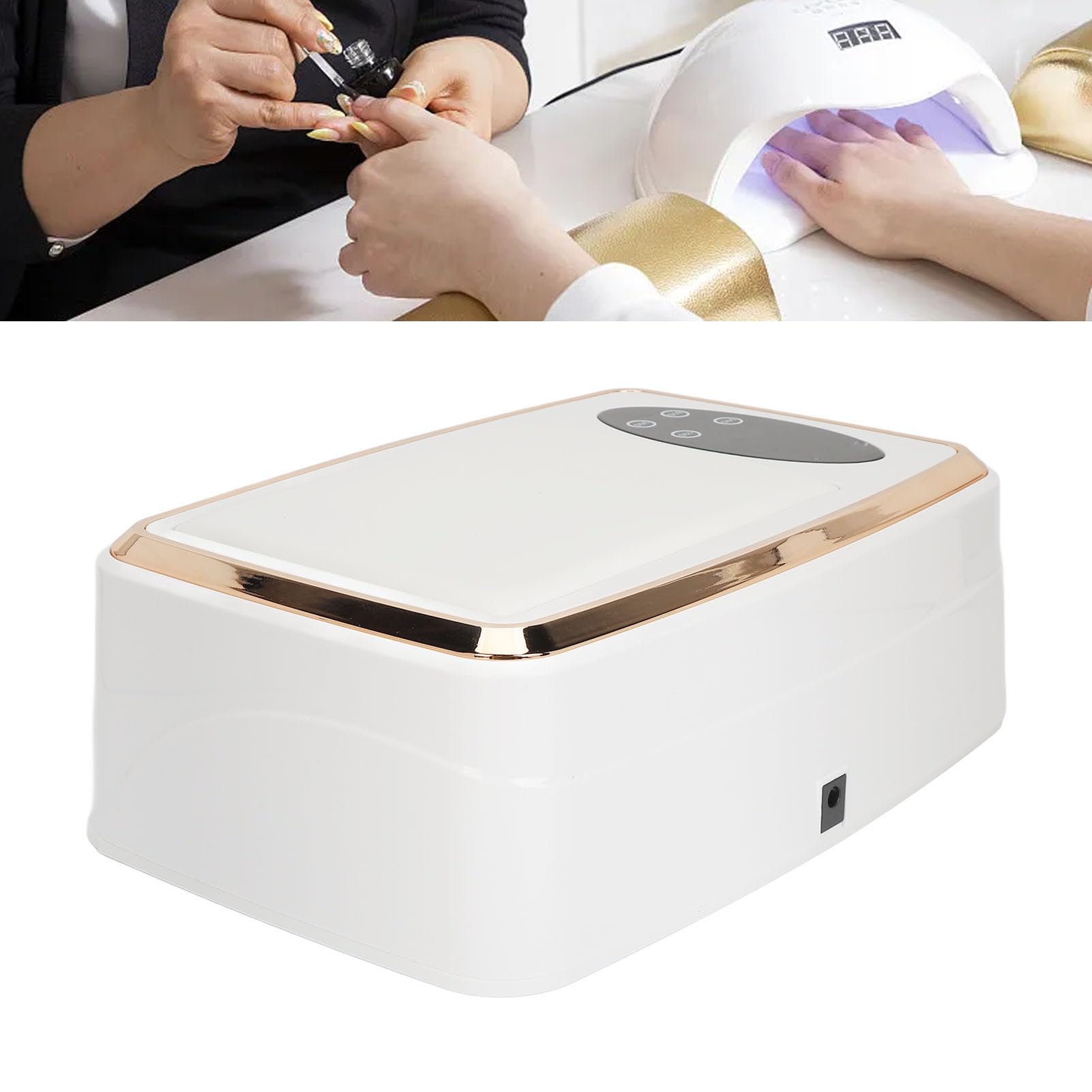 Lámpara de Uñas UV con 90 Bolas de Lámpara de Alta Eficiencia, Luz de Uñas UV con 4 Velocidades de Rendimiento Potente, Lámpara de Uñas UV Segura y Confiable para Uso Doméstico