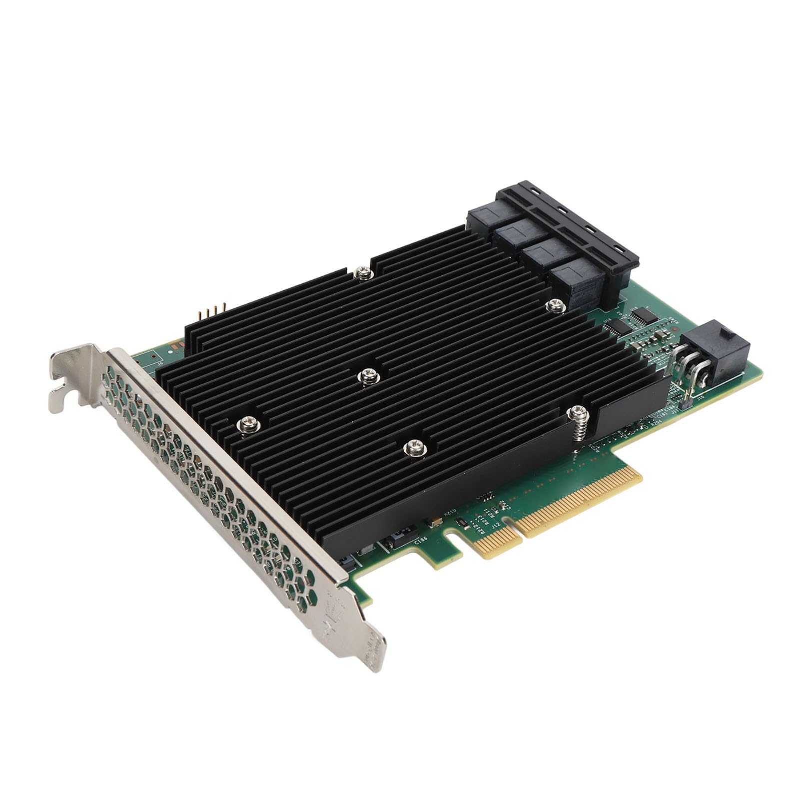 Yosoo Health Gear LSI SAS 9300 16I HBA Card, 12Gbps 16 Puertos SATA SAS HBA Host Bus Adapter Card HBA Raid Controller Card PCIe HBA Expander Card para para Linux para VMware