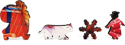 Miniatura 5 de Rompecabezas de madera para adultos con piezas de forma única, fabricado en Estados Unidos por FoxSmartBox - 465 piezas - Navidad