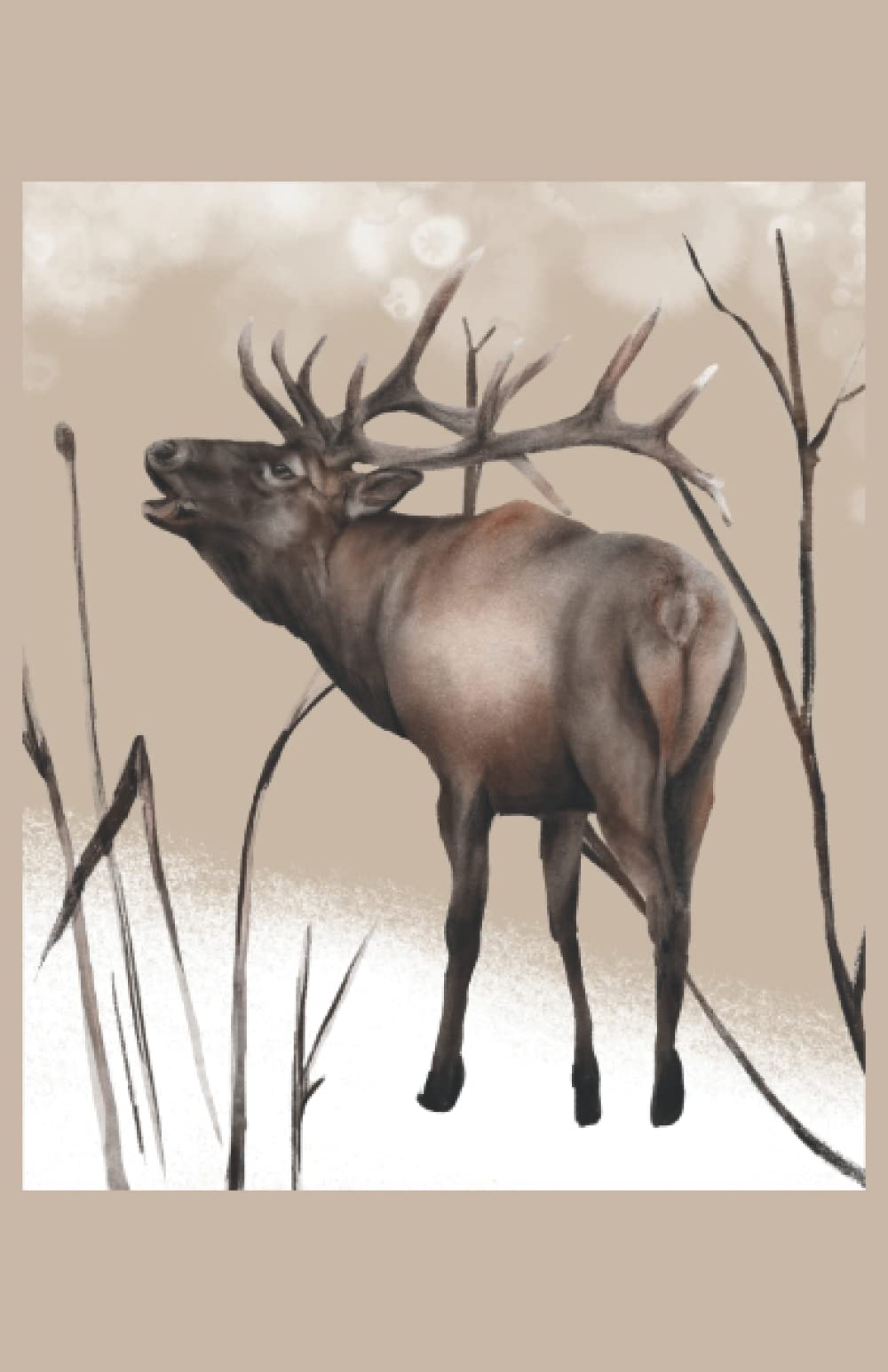 Snow Deer: 5.5" x 8.5" Journal for writing Down Habits Diary, Notebook, Ruled/Lined, 192 Pages