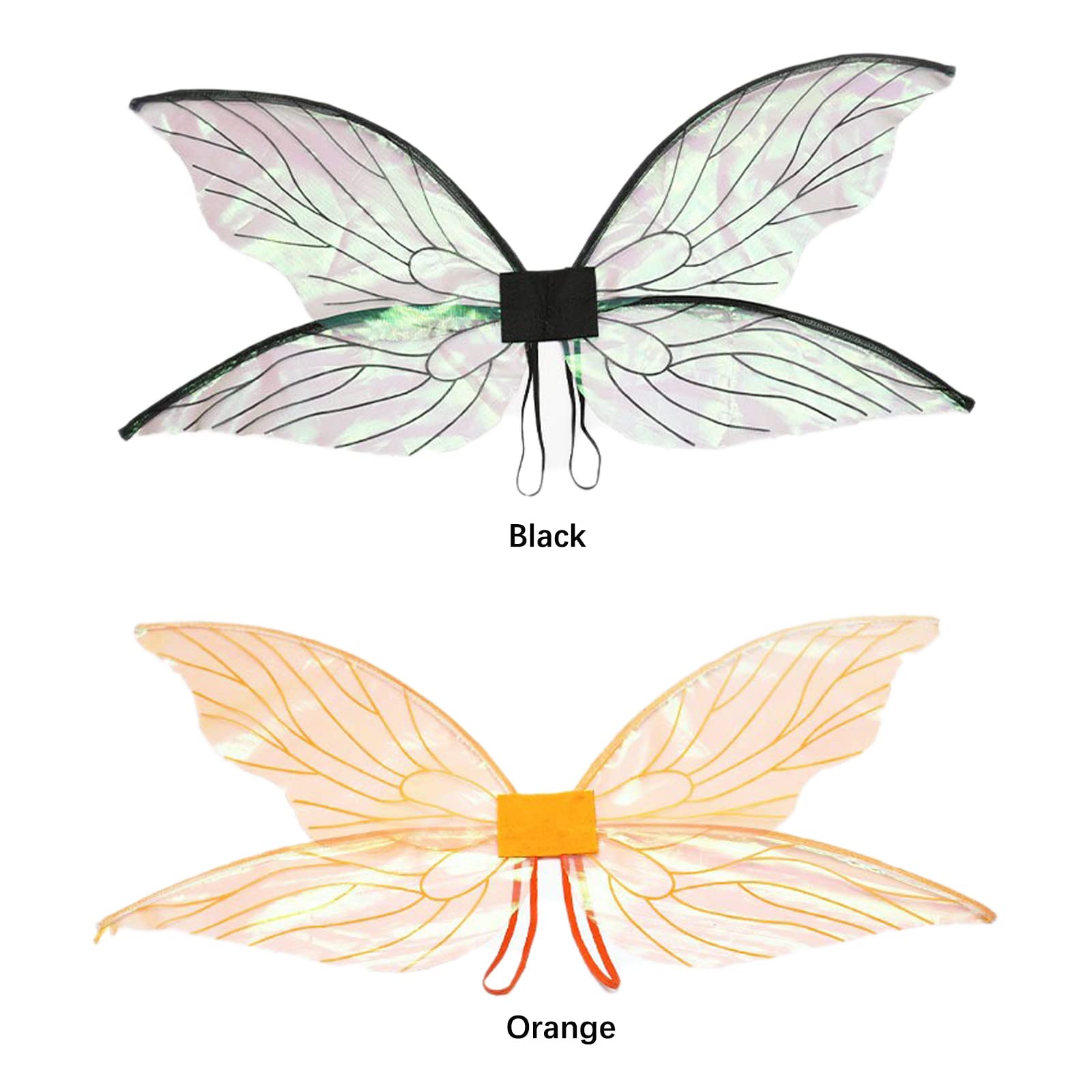 Fairy Wings For Girls, Girls Butterfly Wings Fairy Wings Sparkling Sheer Angel Wings, Dress Up Musujące Fairy Wings Sheer Wings Fairy Costumes For Birthday Party Halloween Game Favor(Pomarańczowy)