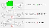 Vista 2 de APS Estribos de 5 pulgadas negros compatibles con Ford F-150 Regular Cab 2015-2026 y F-250 / F-350 Super Duty 2017-2026 de acero inoxidable